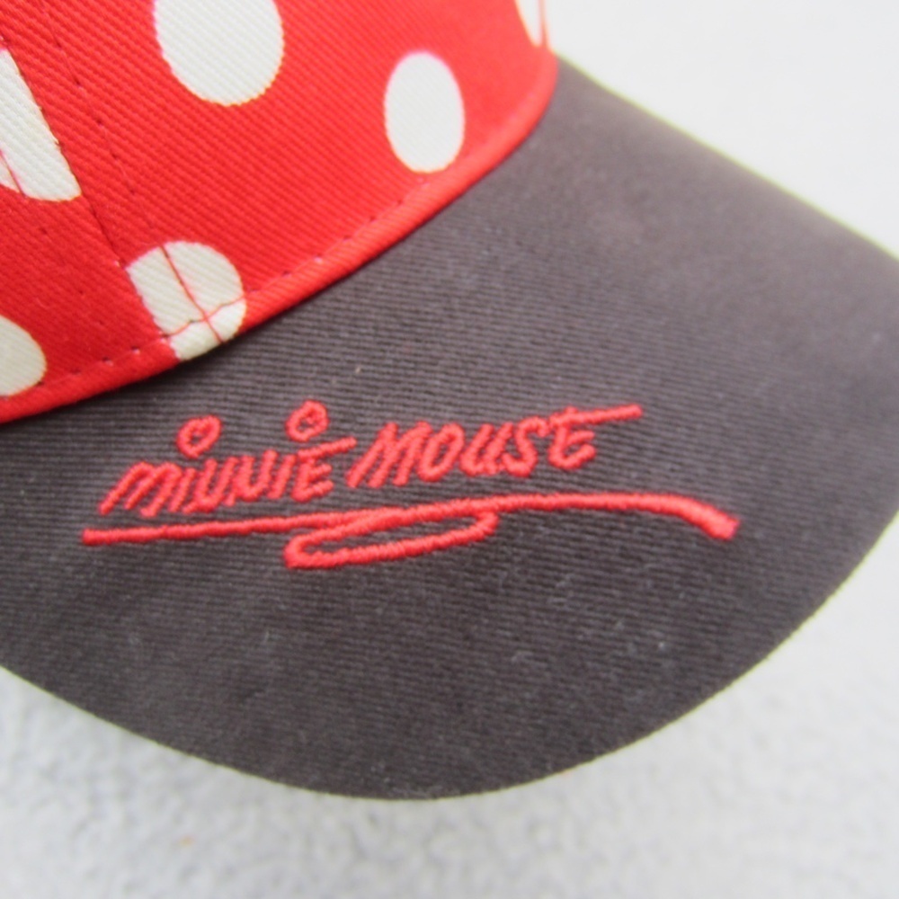 Disney Parks Minnie Mouse Ears Hat Youth Ball cap Bow Polka Dot Vacation - Picture 6 of 13
